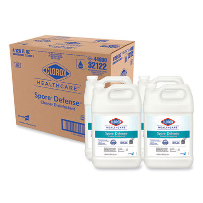 Spore Defense Cleaner Disinfectant, Closed System, 1 gal Refill Bottle, 4/Carton